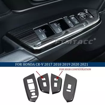 Панель подлокотника для Honda CRV CR-V 2017 2018 2019 2020 2021, декоративная рамка для управления окошком, аксессуары для интерьера автомобиля