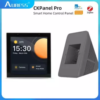 Панель управления Aubess для умного дома с шлюзом Zigbee HMI TFT 3,95 дюйма, сенсорный экран, дисплей для умного дома, голосовое управление через Alexa