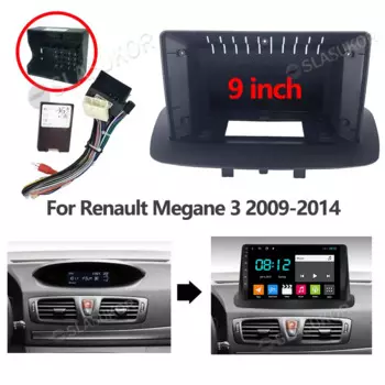 Панель управления для Renault Megane 3 2009-2014, 9 дюймов, 2DIN