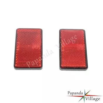 Papanda 2 шт. Красный Янтарный Пластиковый Прямоугольный Отражатель безопасности предупреждающие Светоотражающие отражатели ATV автомобильные диртбайки