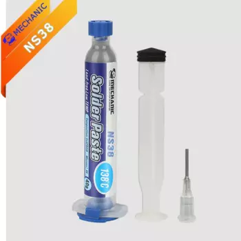 Паяльная паста MECHANIC NS38 138. Бессвинцовый низкотемпературный пластырь для защиты окружающей среды, точка плавления, шприц, оловянная грязь