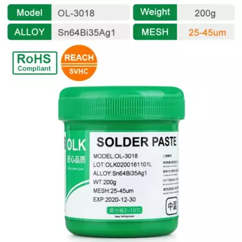 Паяльная паста OLK в шприце без свинца, 200 г, сварочное оборудование, инструменты для SMD BGA PCB IC, быстрое ремонт, паяльная паста без свинца