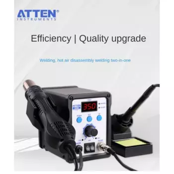 Паяльная станция 2 в 1, бессвинцовый термостат AT8586 с регулируемой температурой