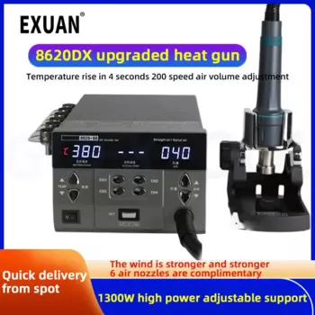 Паяльная станция 8620DX-pro/8630pro, 1300 Вт, с цифровым дисплеем