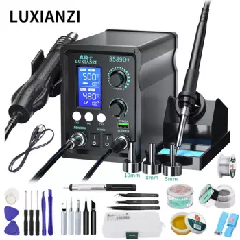 LUXIANZI 8589D+ Паяльная станция 2 в 1 900 Вт 220В