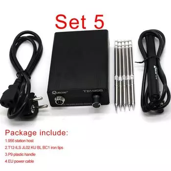 Паяльная станция STC T12-956, электронный паяльник с OLED-дисплеем и ручкой T12-P9