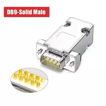 Паяльный разъем DB9, штекер, гнездо, позолоченный 3U 485 9-контактный последовательный порт, штекер ABS COM интерфейс, сварочные разъемы RS232