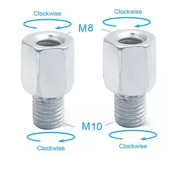 Пара адаптеров для заднего зеркала мотоцикла для скутера M10 10 мм M8 8 мм 6 мм по часовой стрелке против часовой стрелки правая левая резьба сменный винт