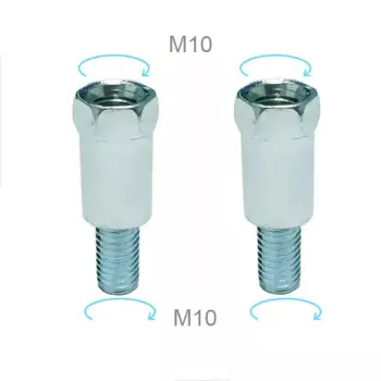 Пара адаптеров для заднего зеркала мотоцикла M10 10 мм 8 мм M8 по часовой стрелке против часовой стрелки, правая и левая резьба, увеличивающие винты