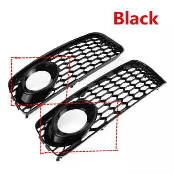 Пара автомобильных противотуманных фонарей, накладка на гриль, решетка с шестигранным углублением в виде сот для Audi A5 S-Line / S5 B8 RS5 2008 2009 2010 2011 2012