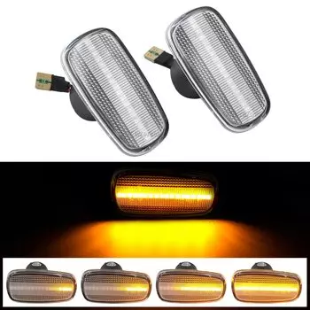 Пара динамических светодиодных габаритных огней для Lexus IS200 IS300 LS430 Toyota RAV4 Prius Kluger Crown Wish