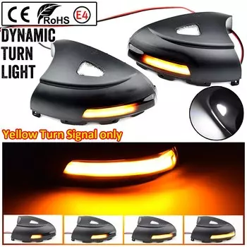 Пара динамических светодиодных сигналов поворота двери, световой индикатор зеркала + лампа лужайки для VW Tiguan MK1 5N Sharan7N SKODA YETI 5L Alhambra