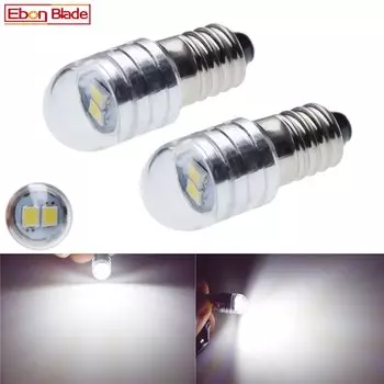 Пара E10 LED Винт для лампочки Base Small Mini 1447 2835 2SMD светильник для вспысветильник фонарей мотоцикл велосипед лампа 6 В постоянного тока 12 В 24 В переменного тока