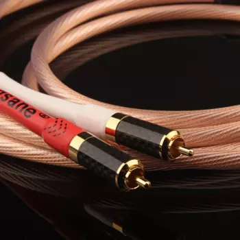 Пара OCC RCA кабель из углеродного волокна штепсельная вилка усилитель CD HiFi аудиокабель