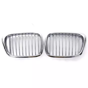 Пара полностью хромированных решеток переднего бампера для BMW 5 серии E39 525 528 седан 1995 1996 1997 1998-2003 гг. Решетка переднего капота