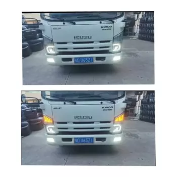 Пара противотуманных фар 700P для переднего бампера грузовика 6000k, белого цвета, высококлассная конфигурация, материал из алюминиевого сплава для Isuzu ELF