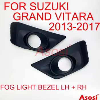 Пара противотуманных ламп, рамка, Обложка для Suzuki Grand Vitara 2013 2014 2015 2016 2017, правая + левая сторона, Черная