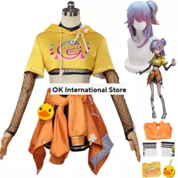 Парфюмерный костюм для косплея из игры Vera Nair, костюм маленького жёлтого дыка, парик, Спортивная униформа, худи, женский сексуальный карнавальный костюм