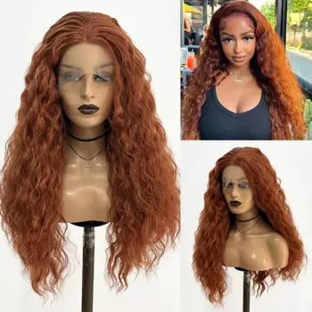 Парик AIMEYA Ginger для женщин, свободные вьющиеся искусственные волосы с естественной линией волос, термостойкий, для косплея