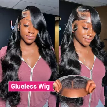 Парик без клея Easy Go Body Wave из натуральных волос 4x6, парик с прозрачной застежкой на сетке для черных женщин, парик на сетке 180%, предварительно выщипанный MYLOCKME