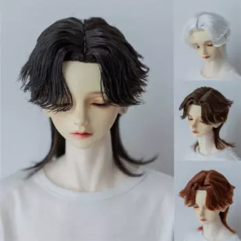Парик BJD SD 1/3 молочный шелковый парик с волчьим хвостом, мужской парик для укладки, аксессуары для кукол bjd