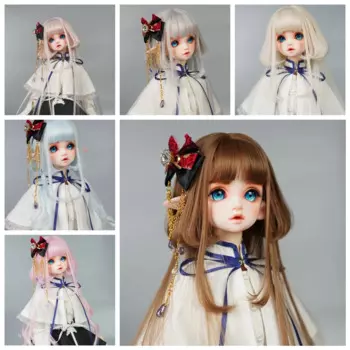 Парик BJD/SD/DD, 1/3, 1/4, 1/6, высокотемпературный, в стиле груш, цветок, медуза, прическа, аксессуары для шарнирных кукол