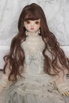 Парик BJD/SD из молочного шелка, 1/3 косичек для девочек, Длинные кудри, аксессуары для шарнирных кукол (без куклы)