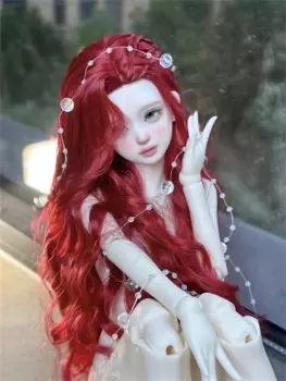 Парик BJD/SD из молочного шелка, плетеные волосы, длинные вьющиеся волосы, многоцветные волосы для укладки zp (Без кукол)