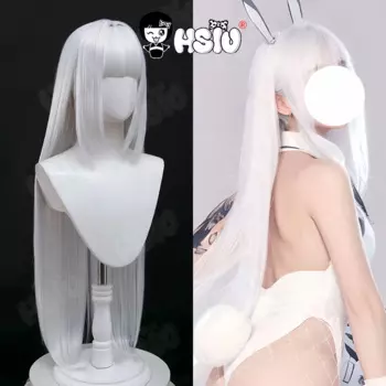 Парик для косплея Blanc, костюмы из синтетического волокна, из игры NIKKE, богиня победы, костюмы для косплея HSIU , серебристо-белый длинный парик