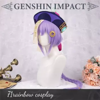 Парик для косплея Qiqi Game Genshin Impact Qiqi, парики для косплея Genshin Impact, Рождественские парики для ролевых игр