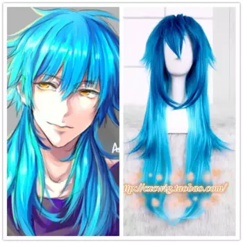 Парик для косплея серагаки Аоба из японской игры draical KILLING, dmmd серагаки Аоба, ролевая игра, голубой градиент, парик, костюмы, аксессуары