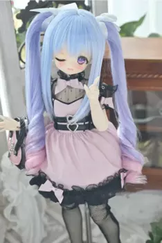 Парик для куклы BJD, подходит для 1/3 размеров, имитация мохера, Длинные бакенбарды, вьющиеся волосы, двойная искусственная кожа, аксессуары