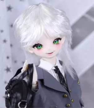 Парик для куклы bjd подходит для маленьких 1/3 размера, молочный шелк, волосы с волчьим хвостом, 3 цвета в аксессуарах для куклы