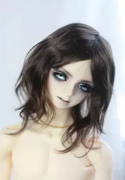 Парик для куклы BJD, подходящий для 1-3 1-4 имитации дяди мохерового черного плеча, мягкие Аксессуары