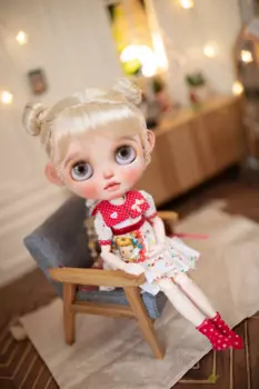 Парик для куклы Blythes подходит для 1/6 модных новых париков из мохера и шерсти с разрезом по центру и шаровой головкой женский розовый коричневый