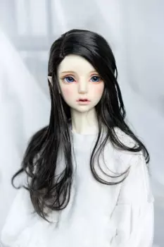 Парик для шарнирной куклы, подходит для 1/3, 1/4, 1/6, Blythes, модная новинка, пробор по бокам, длинные мягкие шелковые куклы для девочек, искусственные волосы, черные, коричневые, золотые
