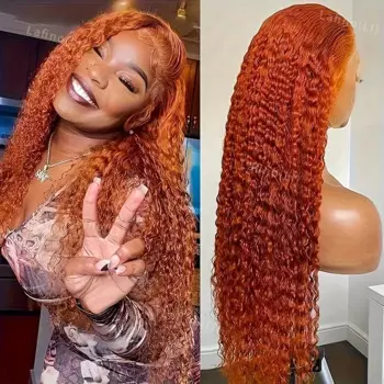Парик ginger hd на сетке из натуральных волос 13x 6, 30 дюймов, парик из натуральных волос с завитками спереди, 350 цветов, парик с глубокой волной спереди на сетке для женщин