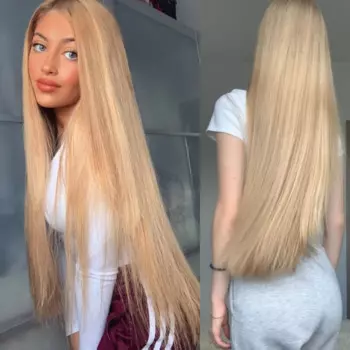 Парик HAIRCUBE со светлыми кружевами, 28 дюймов, 13*4, маленькие синтетические парики на сетке спереди для женщин, Длинные прямые, средней части, термостойкие