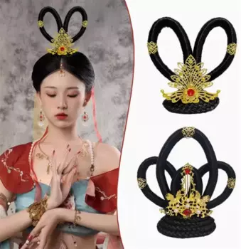 Парик Hanfu, комплект головных уборов в виде летающего пучка Dunhuang, аксессуары для волос для классических танцев