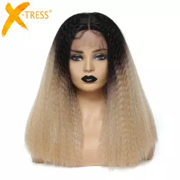 Парик из искусственных волос, X-TRESS, средней длины, с эффектом деграде, парики с детскими волосами
