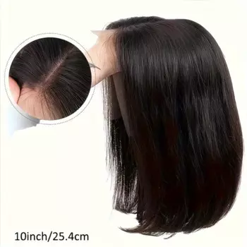Парик короткий прямой из натуральных волос, 13x4, без клея, плотность 180%