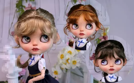 Парик кукольный Blythes, универсальный, с элегантным хвостом скорпиона, 9-10 дюймов, 1/6