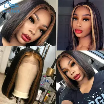 Парик Maxhair, бразильский, прямой, короткий, с короткими волосами