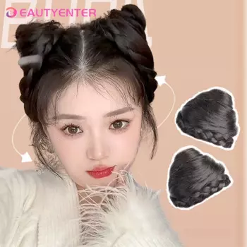 Парик с кошачьими ушками BEAUTYENTER, синтетический двойной пучок с кошачьими ушками, с зажимом для повседневной носки, для косплея, для Хэллоуина, для женщин