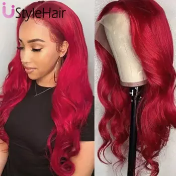 Парик UStyleHair с длинными волнистыми волосами, термостойкие синтетические передние парики на сетке для женщин и девушек, ежедневное использование
