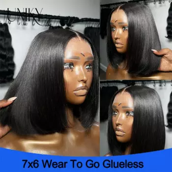 Парик Wear To Go, короткие, милые, короткие, нарезанные человеческие волосы, парики на сетке для женщин, 7x6, парик на сетке спереди, перуанский, Реми, короткие, прямые, на сетке, парик Боб