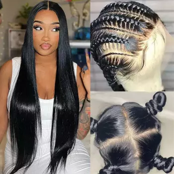 Парик женский из натуральных волос, 30/36/38 дюймов, 360