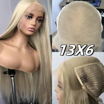 Парик женский синтетический со светлыми лентами, 13x6