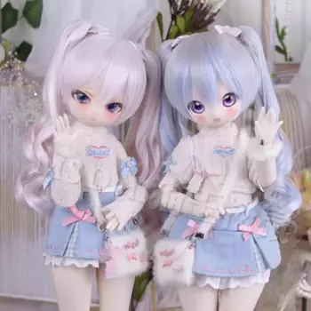 Парики для кукол BJD, разноцветные волосы с хвостиком для 1/3 1/4 1/6 MSD MDD Yosd, аксессуары для волос для девочек и мальчиков, подарок «сделай сам»