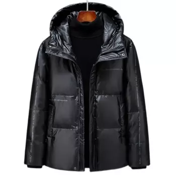 Парка Batmo мужская на 2023 белом утином пуху, с капюшоном